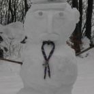 Snežak s sežansko rutko