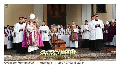 Sveta maša in pogreb upokojenega ljubljanskega nadškofa in metropolita msgr. dr. Alojzija Šuštarja