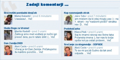 Novi komentarji - prva stran