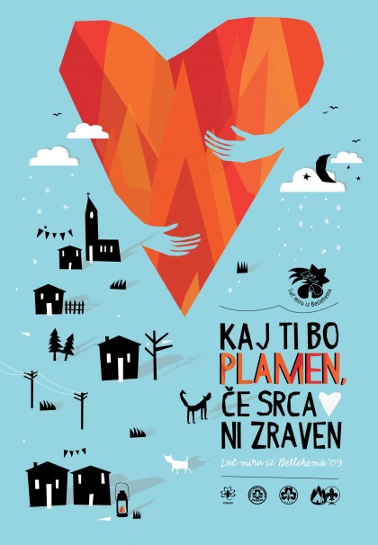 Skavtska decembrska akcija Luč miru iz Betlehema nagovarja z geslom "Kaj ti bo plamen, če srca ni zraven".
V nedeljo prihaja k nam devetnajsto leto zapored.