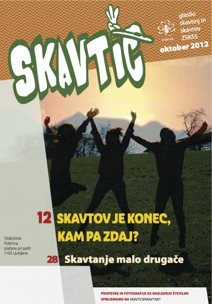 Naslovnica Skavtiča (oktober 2012)
